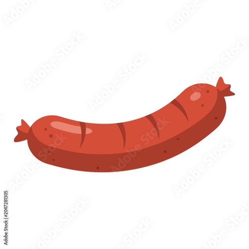 Foto Grilled Sausage Meat Food Illustration.
