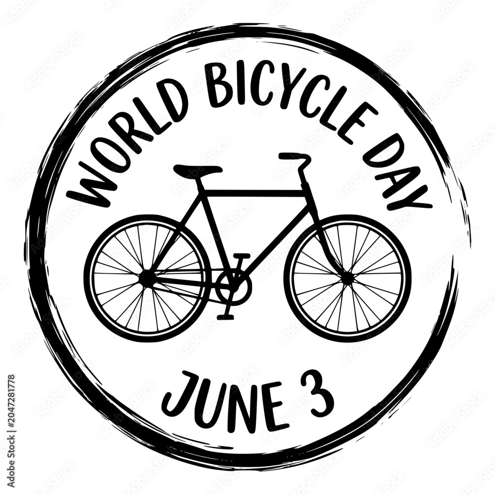Fototapeta premium World Bicycle Day June 3 vector illustration