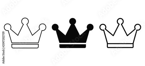 Quadro em tela Three crown logos in black and white