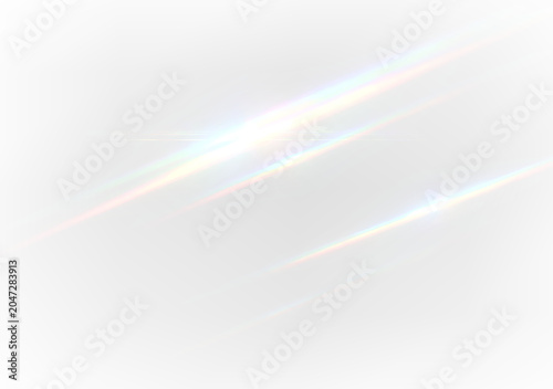 Neon rainbow sparkle with crystal glass reflections PNG