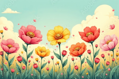 sfondo fiori colorati 05