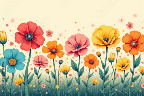 sfondo fiori colorati 04
