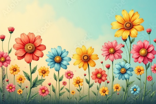 sfondo fiori colorati 02