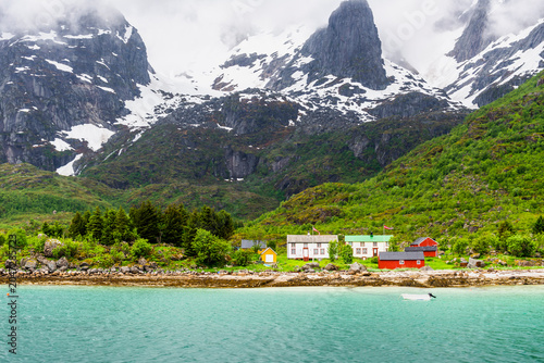 Quadro su tela Lofoten Island, Norwegian Sea, Alesund, Hjorundfjord, Finnmark, Norway, Arctic,