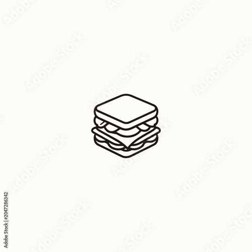 Sandwich logo vector icon illustration