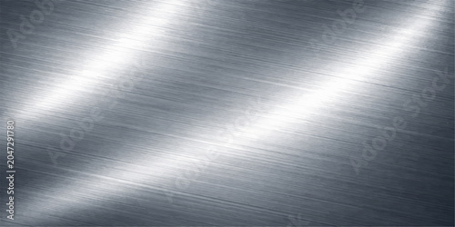 Bild auf Leinwand A polished silver brushed metal texture background with a shiny stainless steel