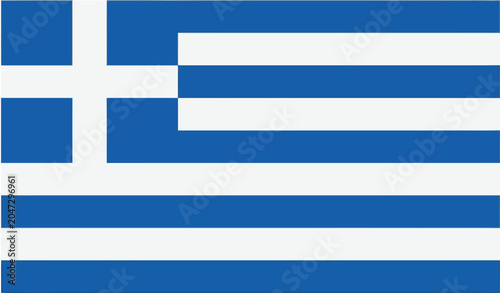 National flag of greece isolated on white background with national, patriotic