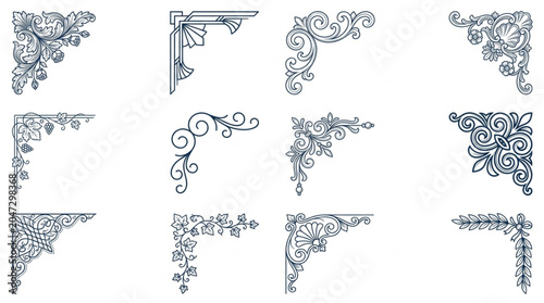 Vintage Ornamental Corner Designs