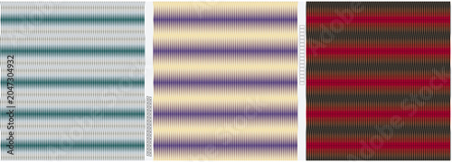 Minimal Geometric Stripe Pattern Vector – Horizontal Color Bands Abstract Background in Teal, Beige, and Red for Modern Design and Textile Concepts