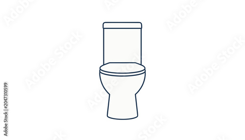 Toilet Icon Vector Illustration, Isolated Transparent Background for Bathroom Design and Plumbing Concept