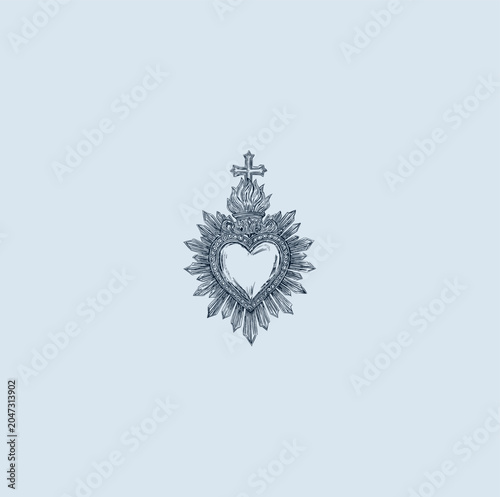 Fotografie THESE HIGH QUALITY SACRED HEART JESUS VECTOR FOR USING VARIOUS TYPES OF DESIGN W