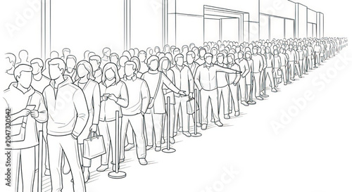 Large group of people standing together.