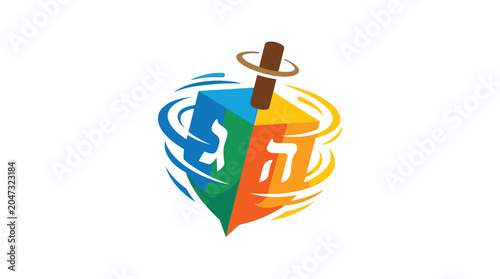 Foto Hebrew Jewish Torah Sword Logo Symbol.