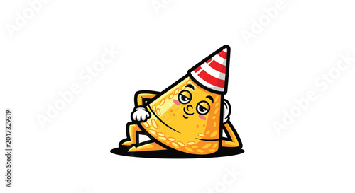Canvastavla Smiling Ice Cream Cartoon Character.