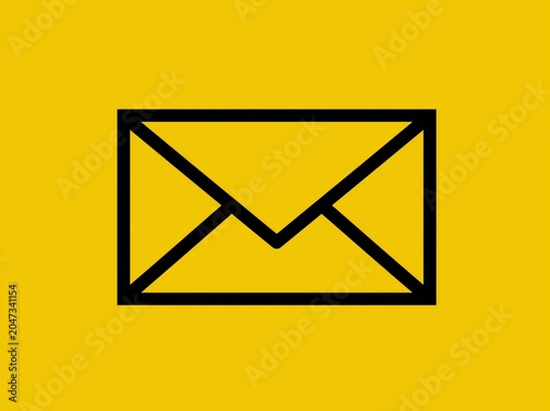 email icon. envelope mail isolated icon. Mail in flat. Email symbol. Envelope pictogram. Mail envelope. Yellow envelope icon. Email address sign. Letter symbol. Message icon.