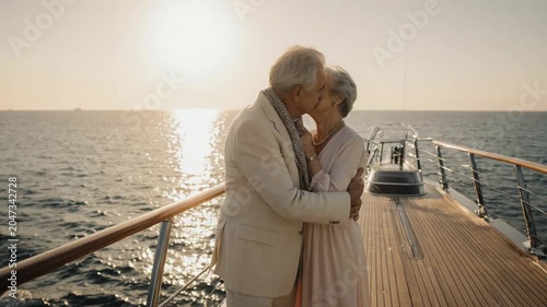 Active Seniors Enjoying Luxury Yacht Lifestyle