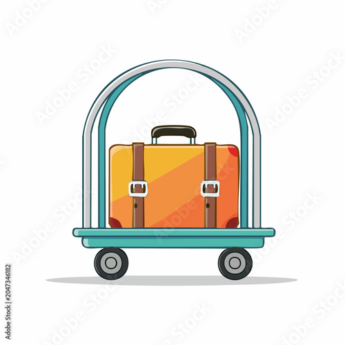 Luggage Cart with Suitcase
