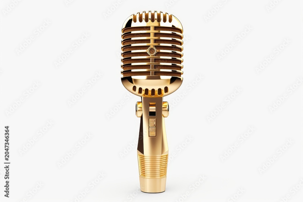 Fototapeta premium Gold microphone