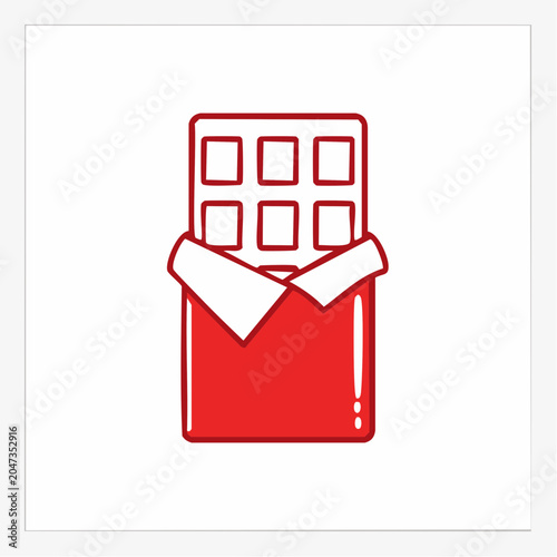 Red Chocolate Bar Icon