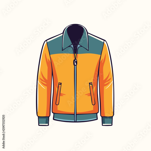 Retro Style Track Jacket Illustration