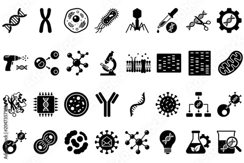 Science chemistry set with laboratory equipment and body organs