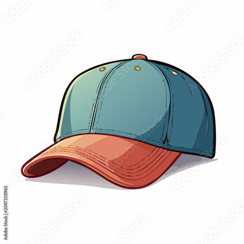 Stylized Baseball Cap Illustration