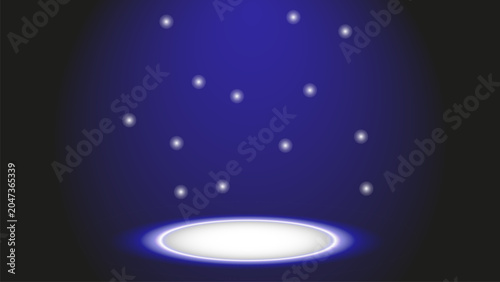 Tableau sur toile Gradient blue background with white stars.