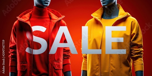 Sale announcement featuring modern apparel and striking visuals