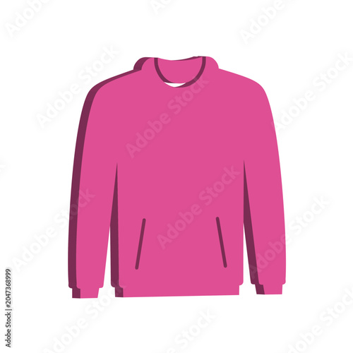 Vector 3D Pink Sweatshirt Clothing Apparel Fashion.