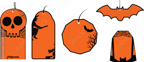 Halloween air freshener tags spooky orange car fresheners for halloween decorations