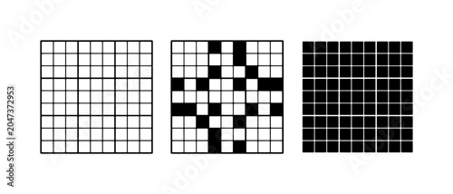 Bild auf Leinwand Grid Patterns, Pixelation Progression, Data Visualization, Abstract Backgrounds