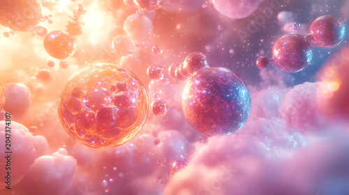 Clean white background with floating NMN molecules and light rays symbolizing purity 