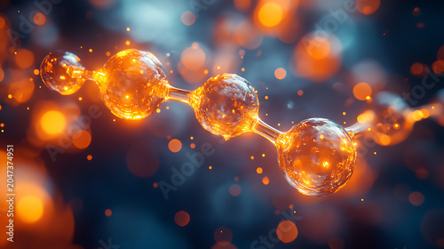 Artistic rendering of NAD+ molecule transformation supported by NMN supplementation 