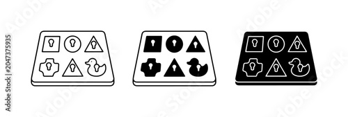Tableau sur toile Shape sorter toy, toddler learning game, educational puzzle, baby development, 3