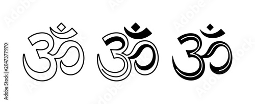 Billede på lærred Om Symbol Variations, Sacred Iconography, Spiritual Graphics, Meditation Symbols