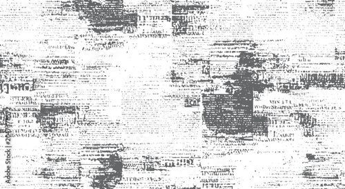 Distressed grunge newspaper text overlay texture