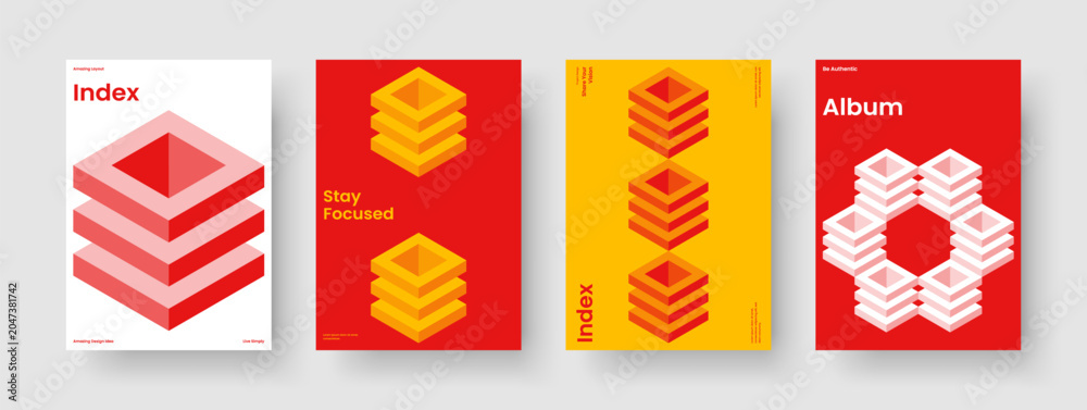 Obraz premium Isolated Book Cover Design. Geometric Business Presentation Template. Modern Banner Layout. Report. Flyer. Background. Poster. Brochure. Pamphlet. Magazine. Newsletter. Notebook. Portfolio. Journal