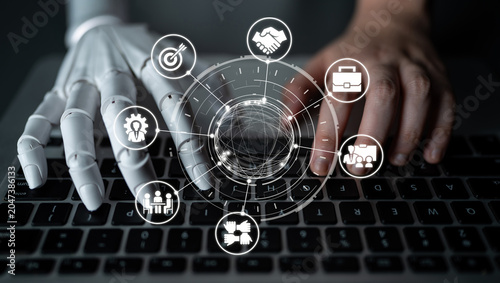 Εκτύπωση καμβά AI powered B2B strategies transform communication, streamline operations, and optimize digital markets with innovation and predictive analytics