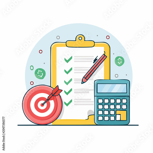 Checklist, Calculator, and Target Illustration
