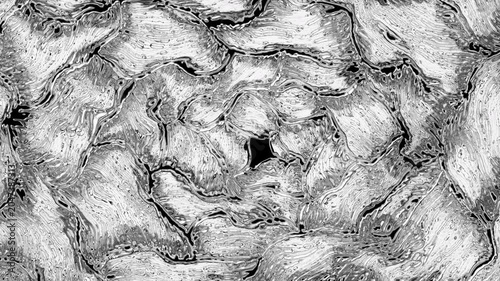 Abstract metallic texture fluidly pulsating animation