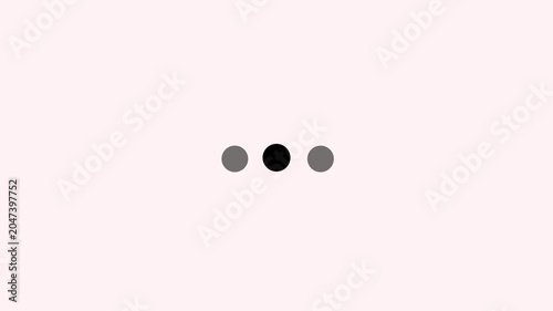 Minimal Loading Dots Animation Loop on white background