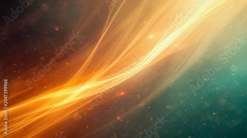 Vibrant abstract glowing light streaks and particles on a textured dark background with copy space, perfect for modern digital wallpaper and dynamic backdrops, conveying energy and motion with a