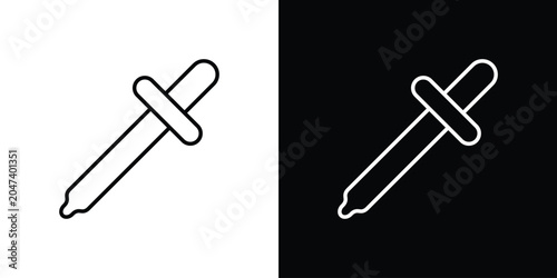 Photos Eye dropper icon in editable outlined, Vector EPS10