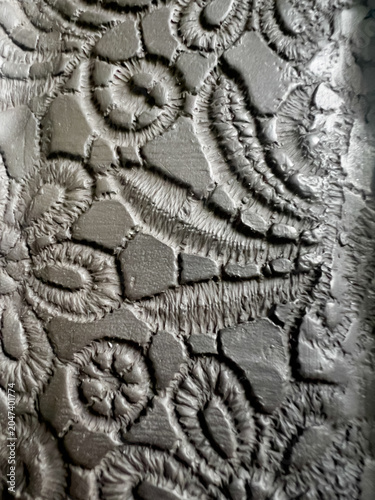 Fragments, individual decorative elements and patterns on the surface of ceramic dishes