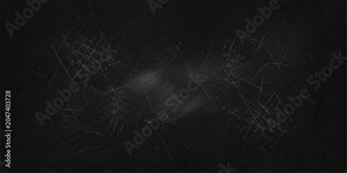 Schilderij op canvas A dark, textured surface marred by numerous scratch marks, suggesting wear, age, or damage, creating a gritty and dramatic visual effect
