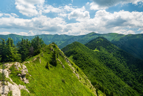 View from Baraniarky hill in Mala Fatra mountains in Slovakia