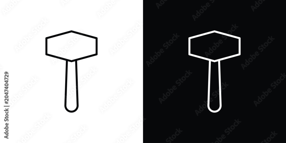 Fotografia Hammer icon in editable outlined, Vector EPS10