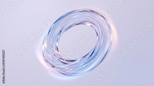 Glass Ring Object Closeup Macro.