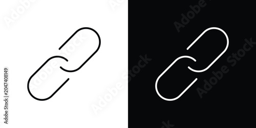 Foto Link icon in editable outlined, Vector EPS10