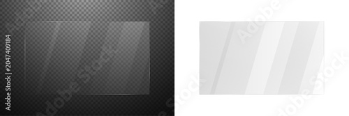 Transparent glass plate texture effect